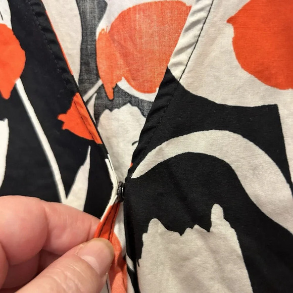 Who What Wear Floral Peplum Wrap Shirt Medium Ruffle Colorful Black Orange NWOT - Picture 3 of 7